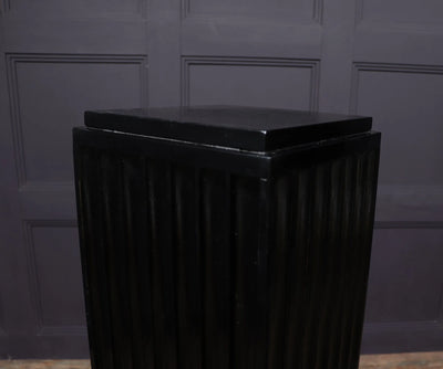 Pair of French Art Deco Ebonised Fluted Columns