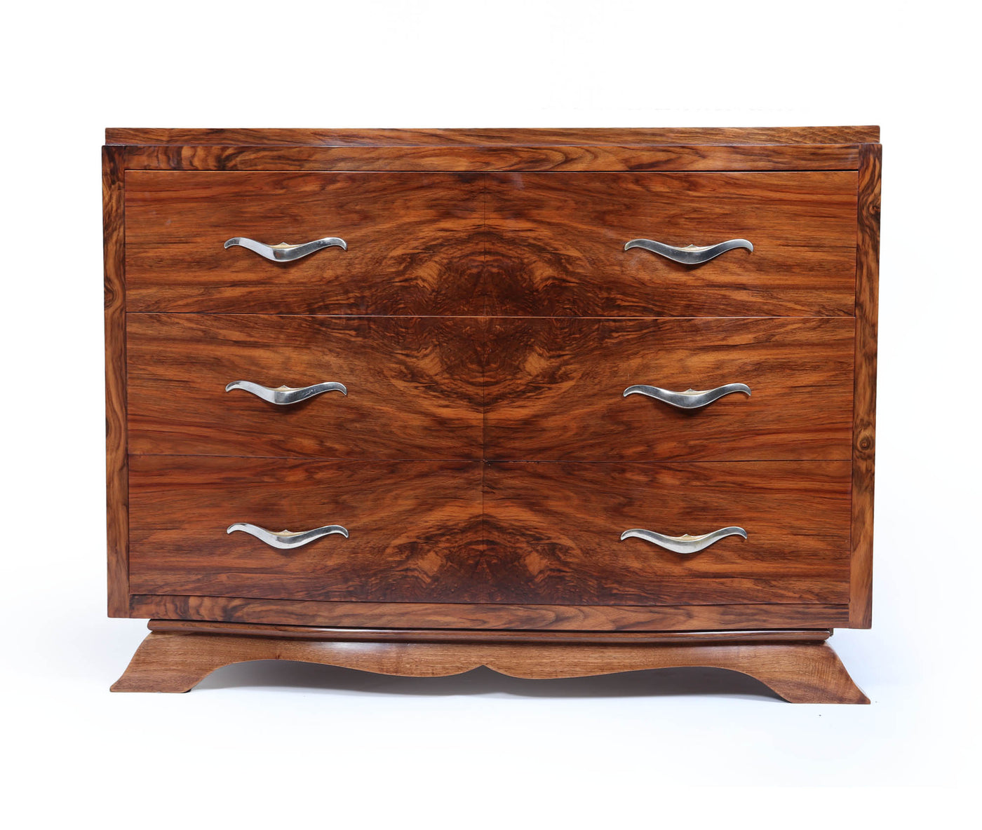 French Art Deco Walnut Chest of Drawers 