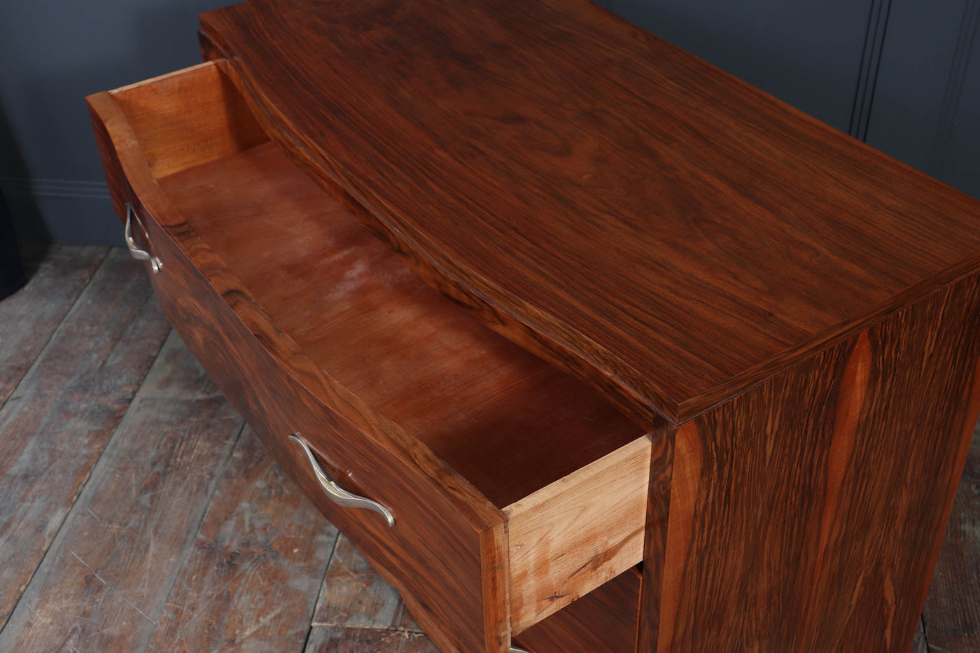 French Art Deco Walnut Chest of Drawers 