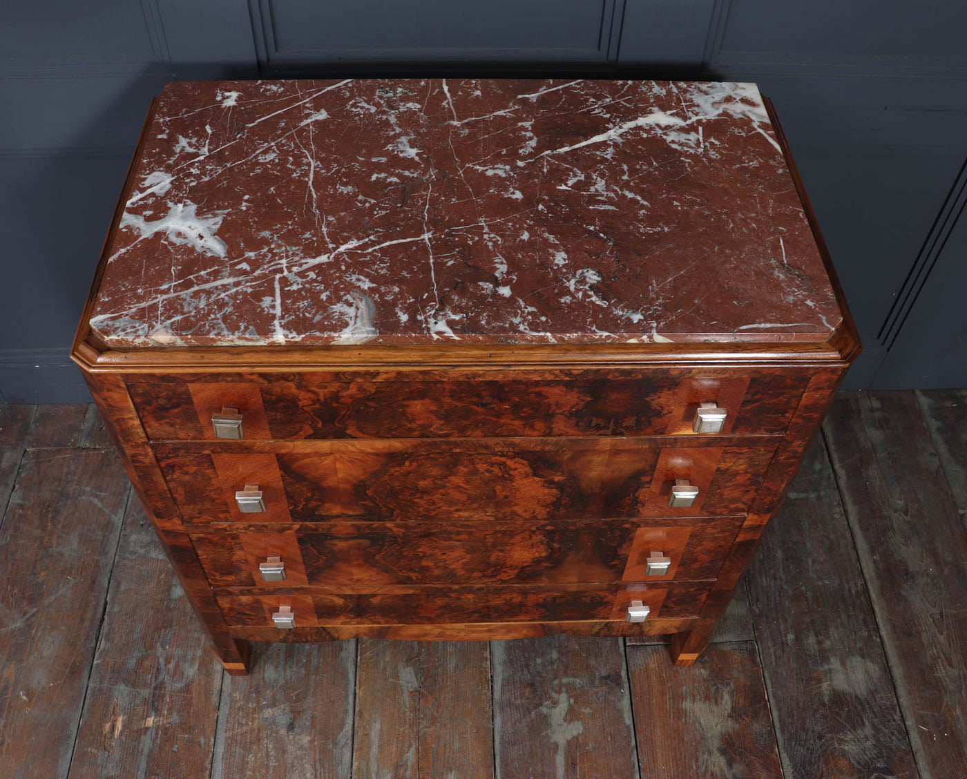 Burr Walnut Art Deco Chest of Drawers