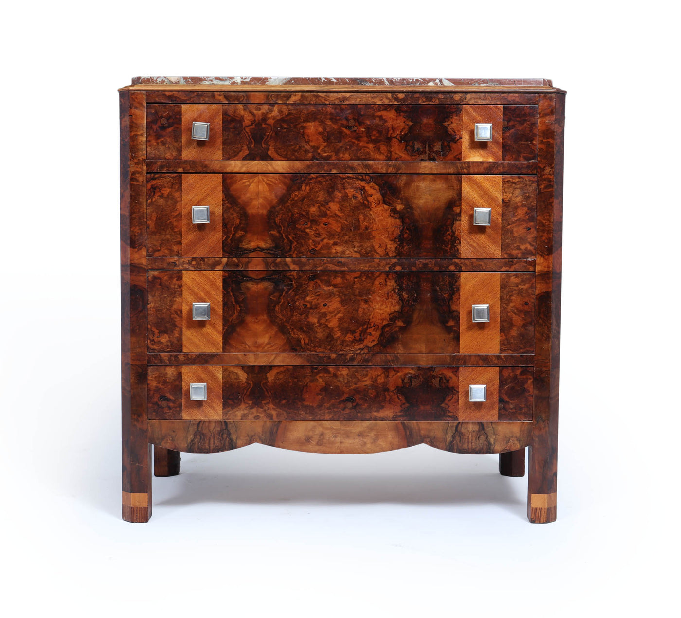 Burr Walnut Art Deco Chest of Drawers