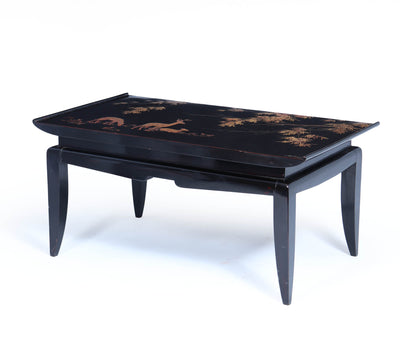 Black lacquer and gilt coffee table