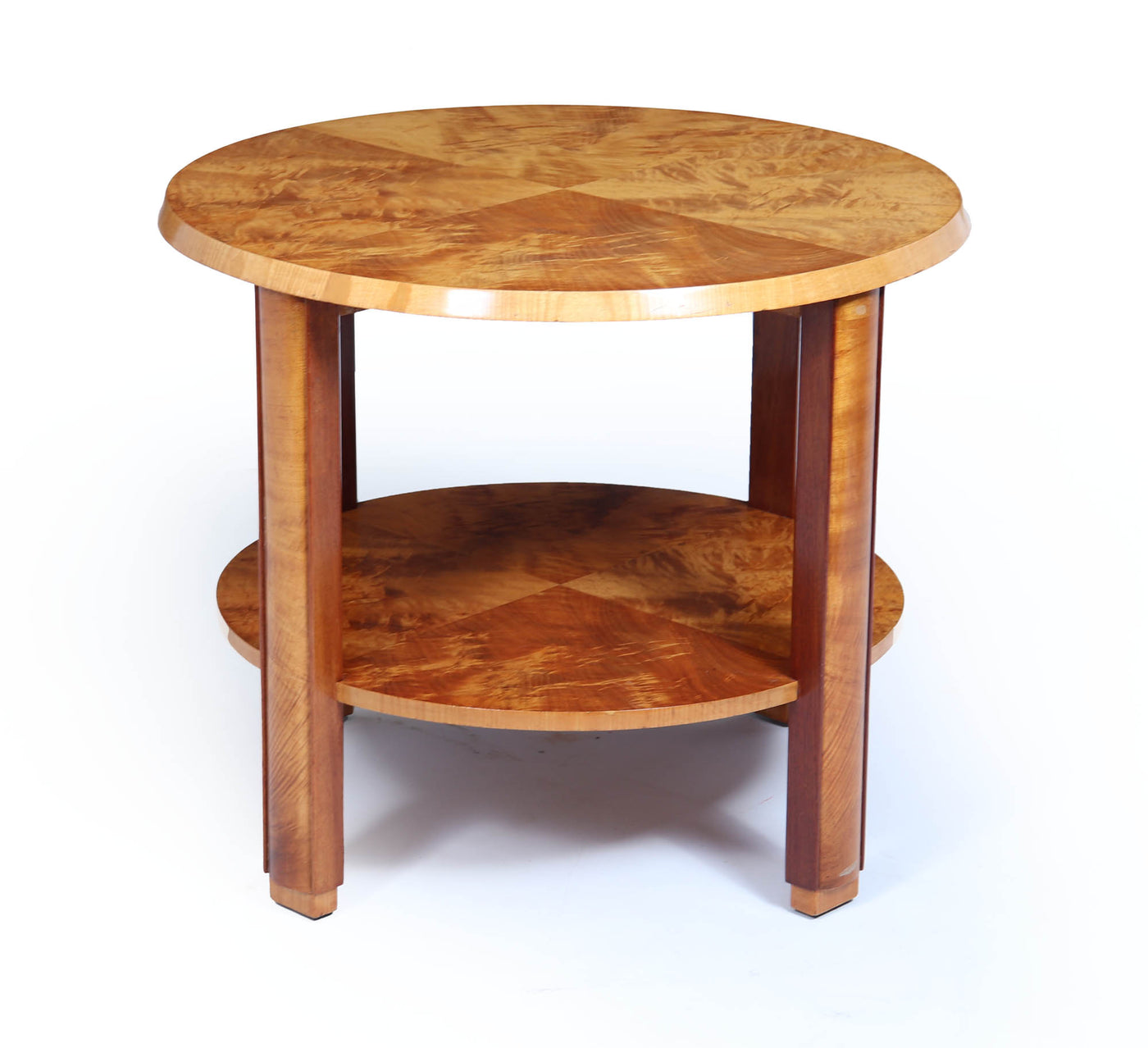 English Art Deco two tier Coffee Table in Maple