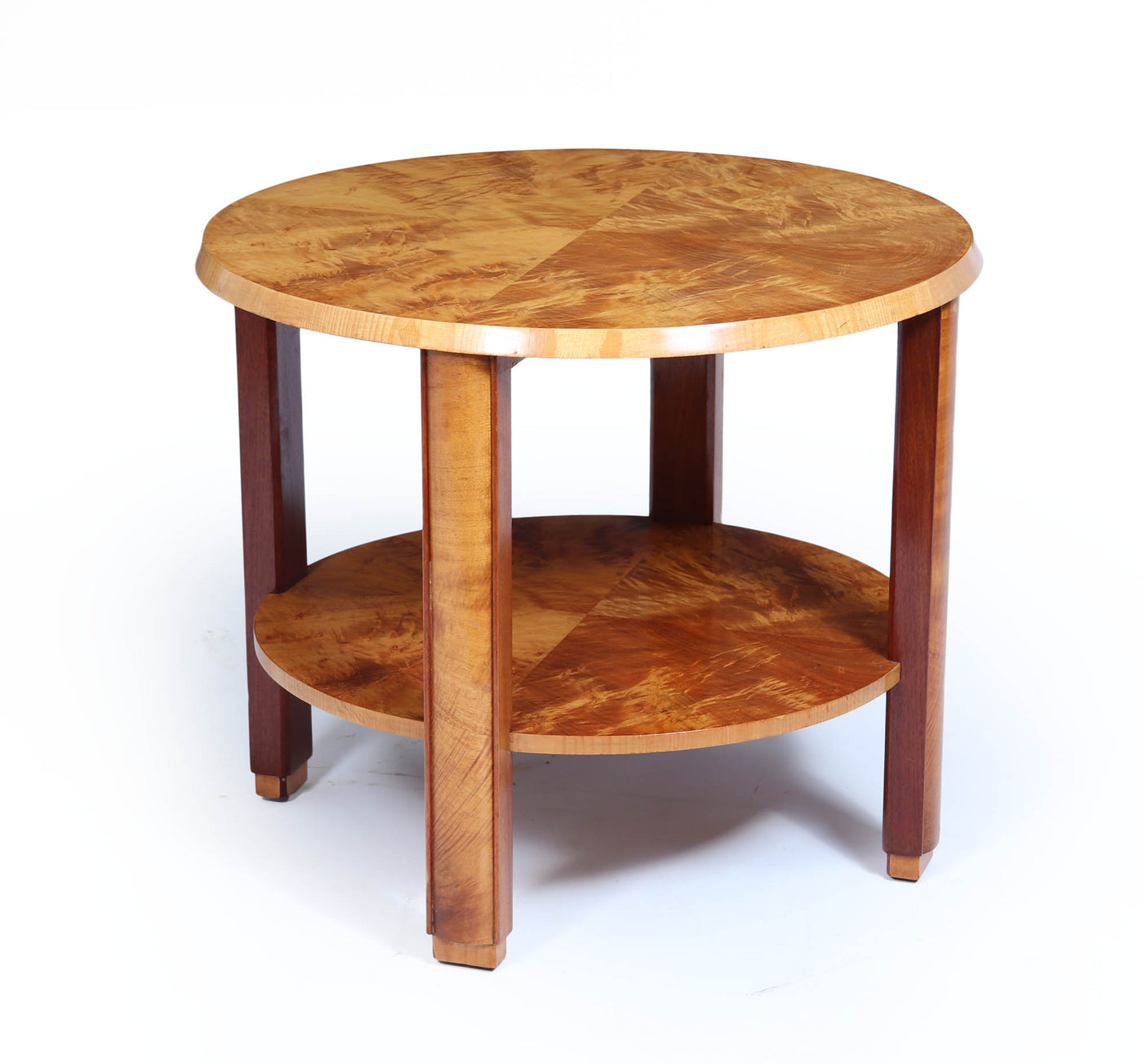 English Art Deco two tier Coffee Table in Maple