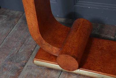 Pair of French Art Deco Console Tables in Amboyna c1925