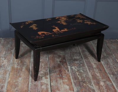 Black lacquer and gilt coffee table