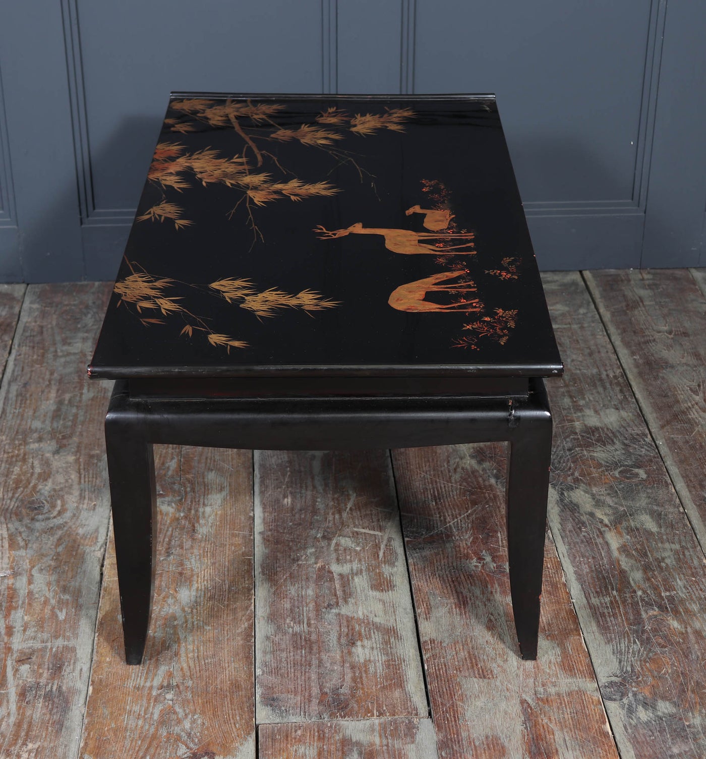 Black lacquer and gilt coffee table