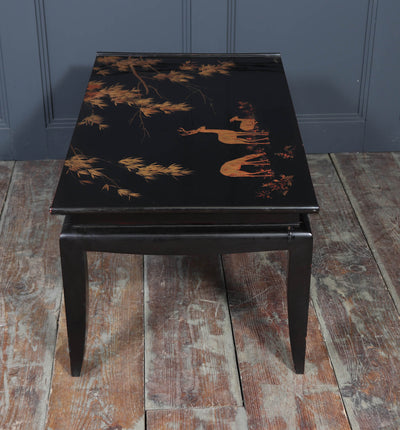 Black lacquer and gilt coffee table