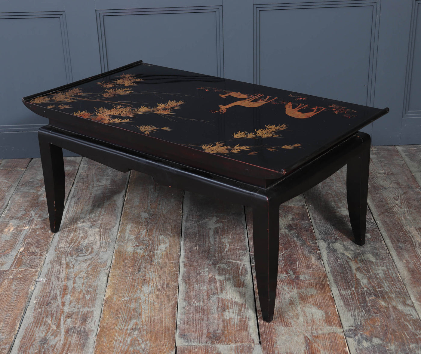 Black lacquer and gilt coffee table