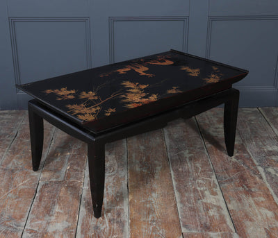 Black lacquer and gilt coffee table