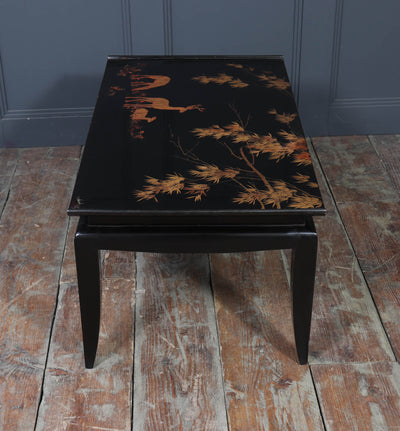 Black lacquer and gilt coffee table