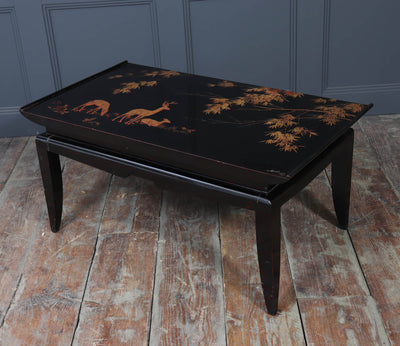 Black lacquer and gilt coffee table