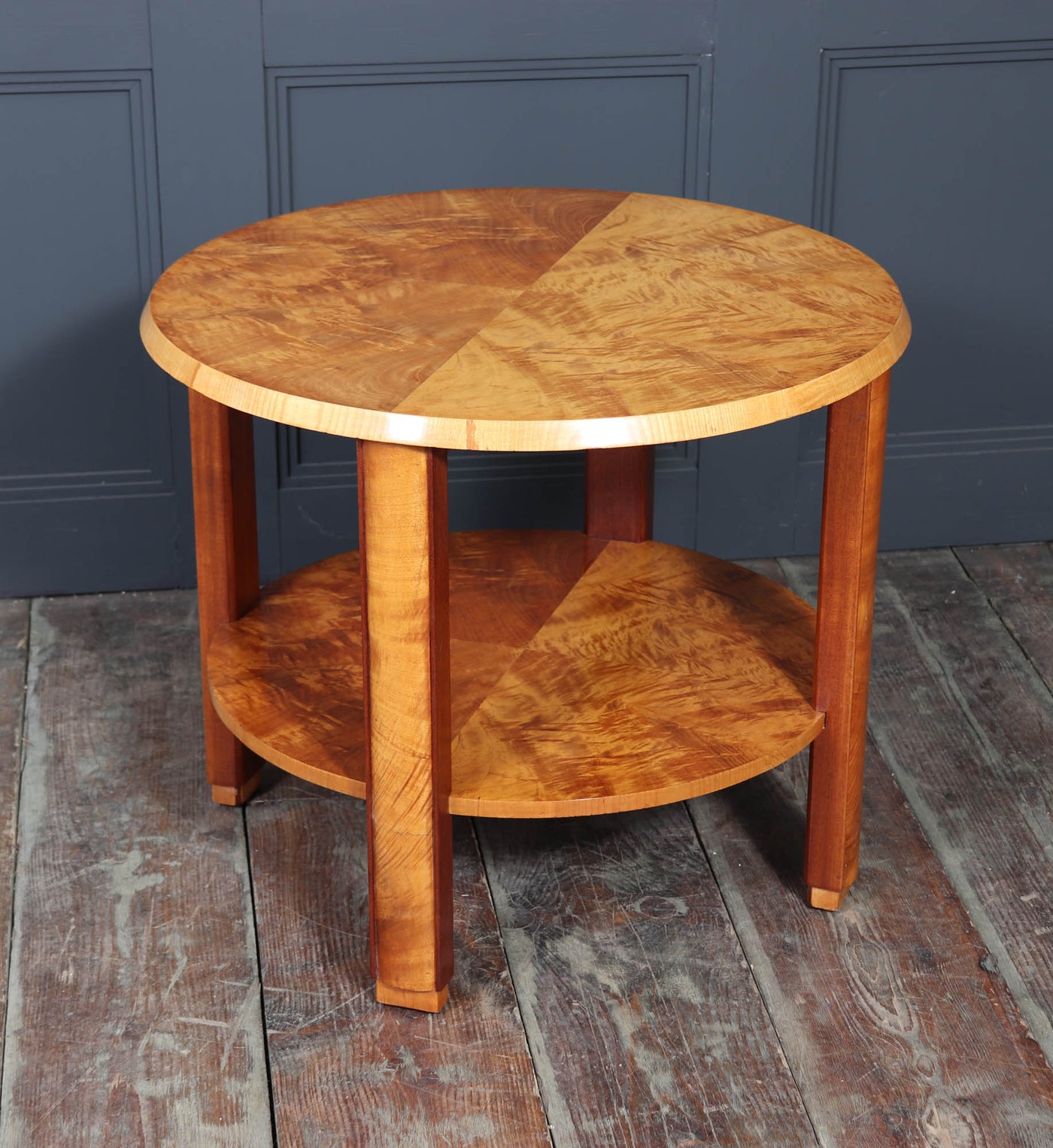 English Art Deco two tier Coffee Table in Maple