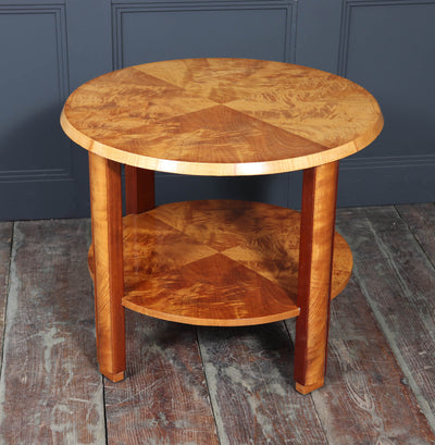 English Art Deco two tier Coffee Table in Maple