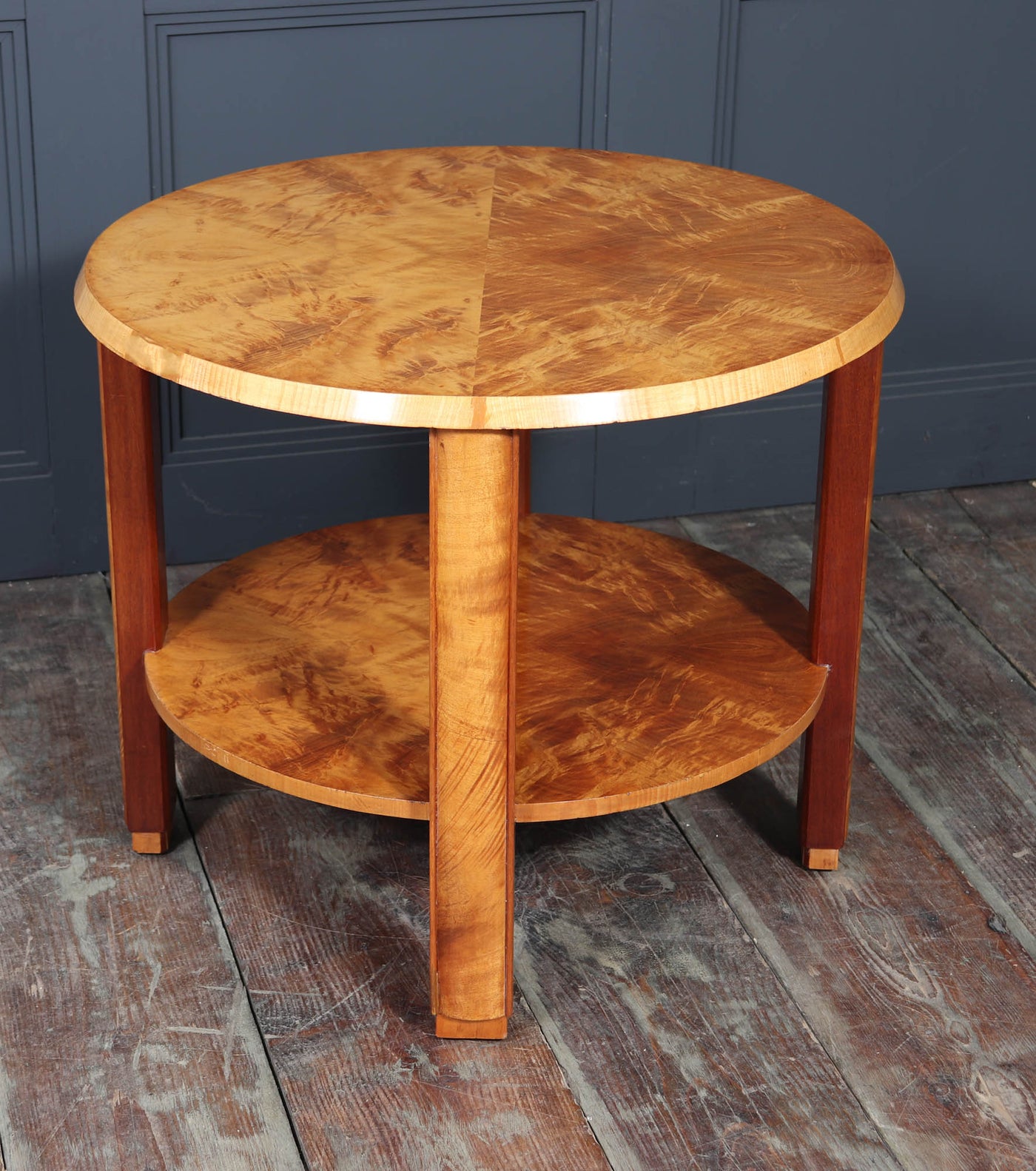 English Art Deco two tier Coffee Table in Maple