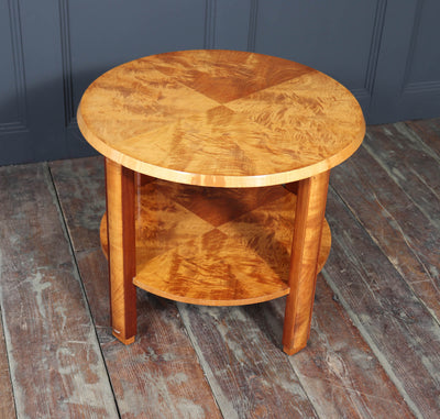 English Art Deco two tier Coffee Table in Maple