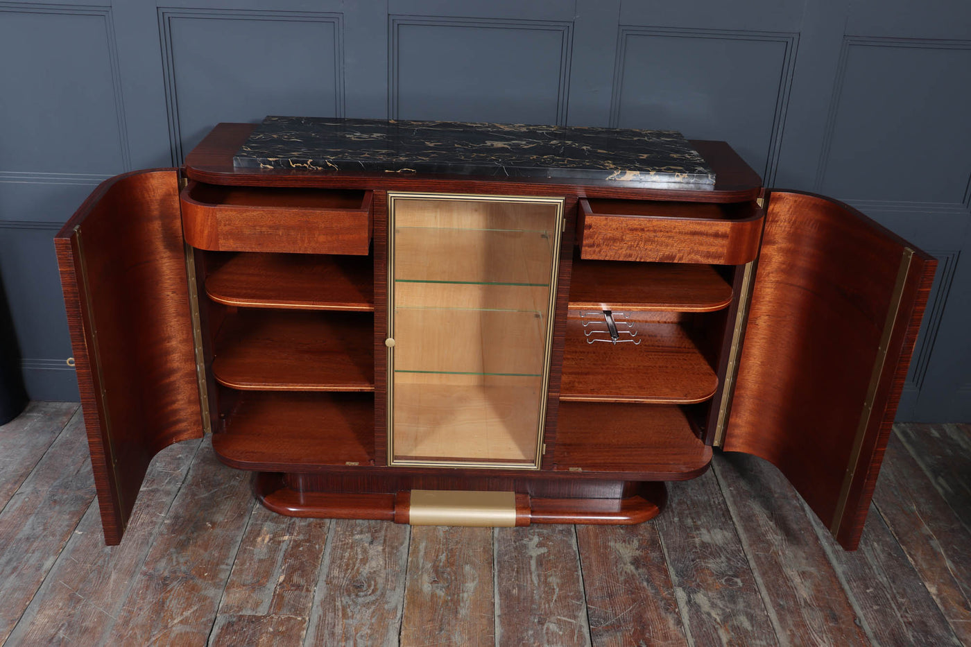 French Art Deco sideboard with Marble top c1925