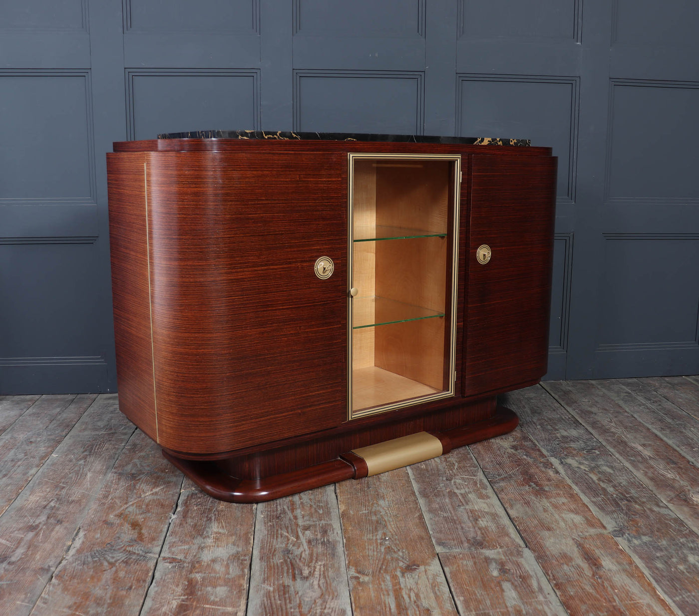 French Art Deco sideboard with Marble top c1925