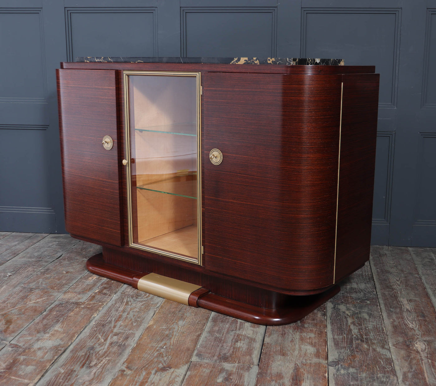 French Art Deco sideboard with Marble top c1925