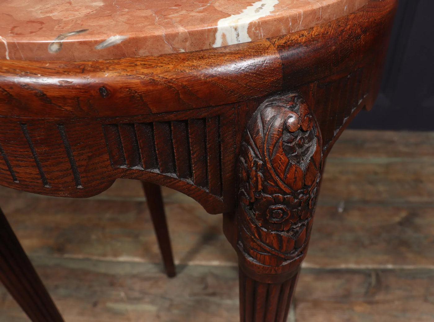 Art Deco Side Table with marble Top by Paul Follot