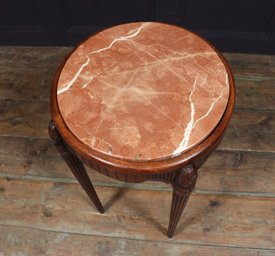 Art Deco Side Table with marble Top by Paul Follot