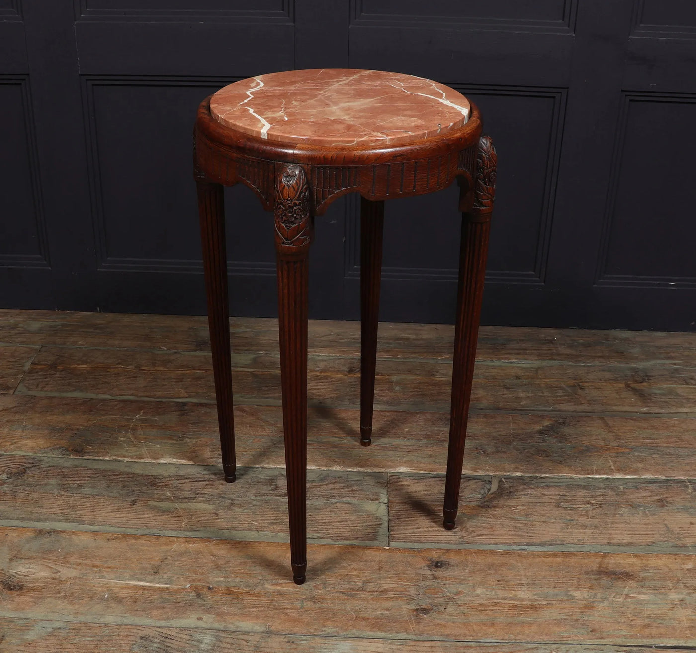 Art Deco Side Table with marble Top by Paul Follot