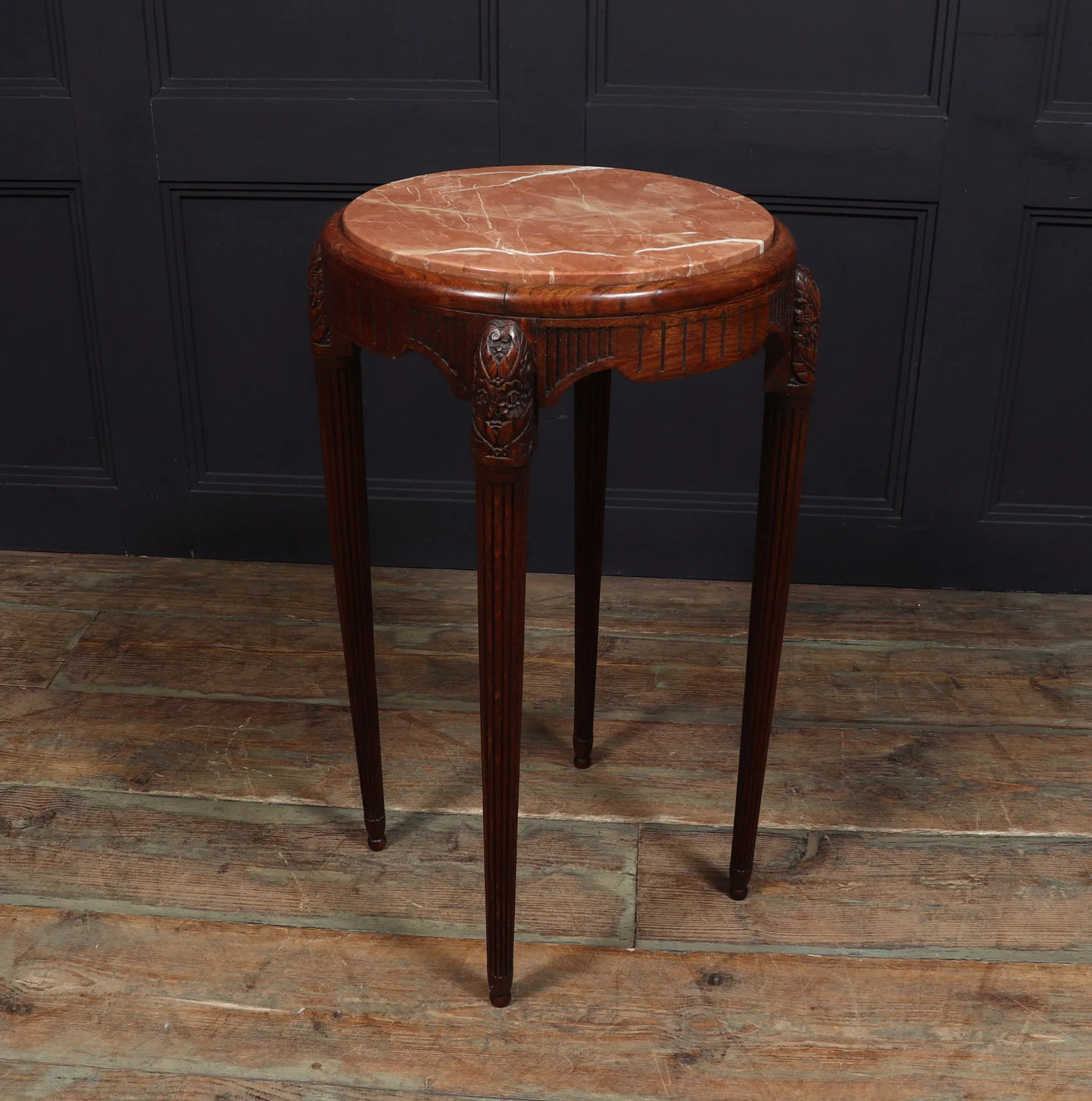 Art Deco Side Table with marble Top by Paul Follot