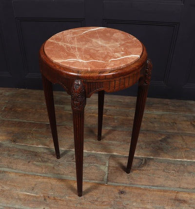 Art Deco Side Table with marble Top by Paul Follot