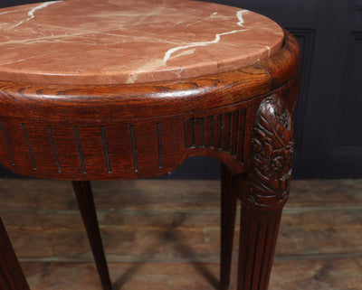 Art Deco Side Table with marble Top by Paul Follot