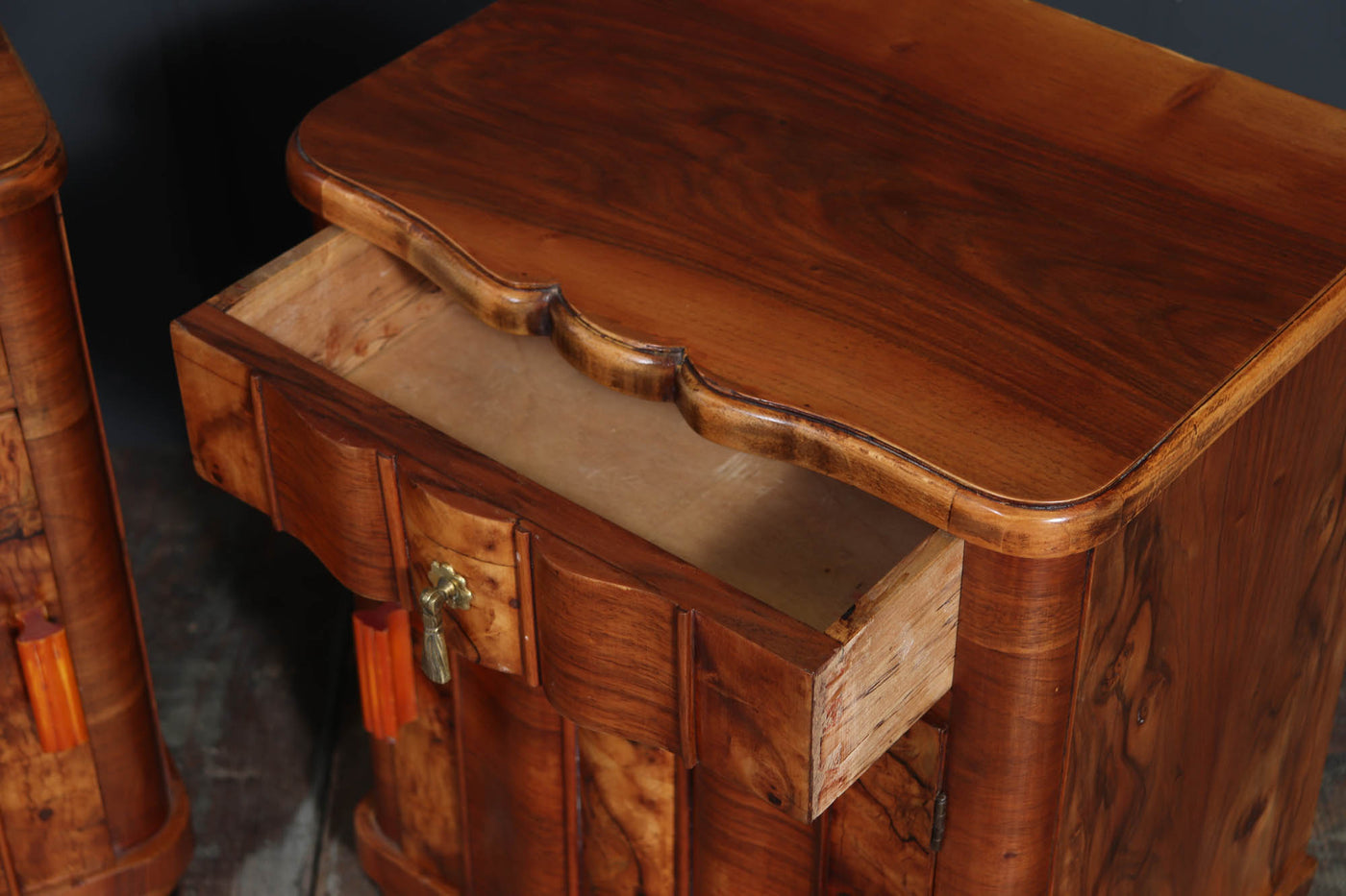 Italian Art Deco Bedside Cabinets