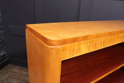 Pair of English Art Deco Sycamore Bookcases