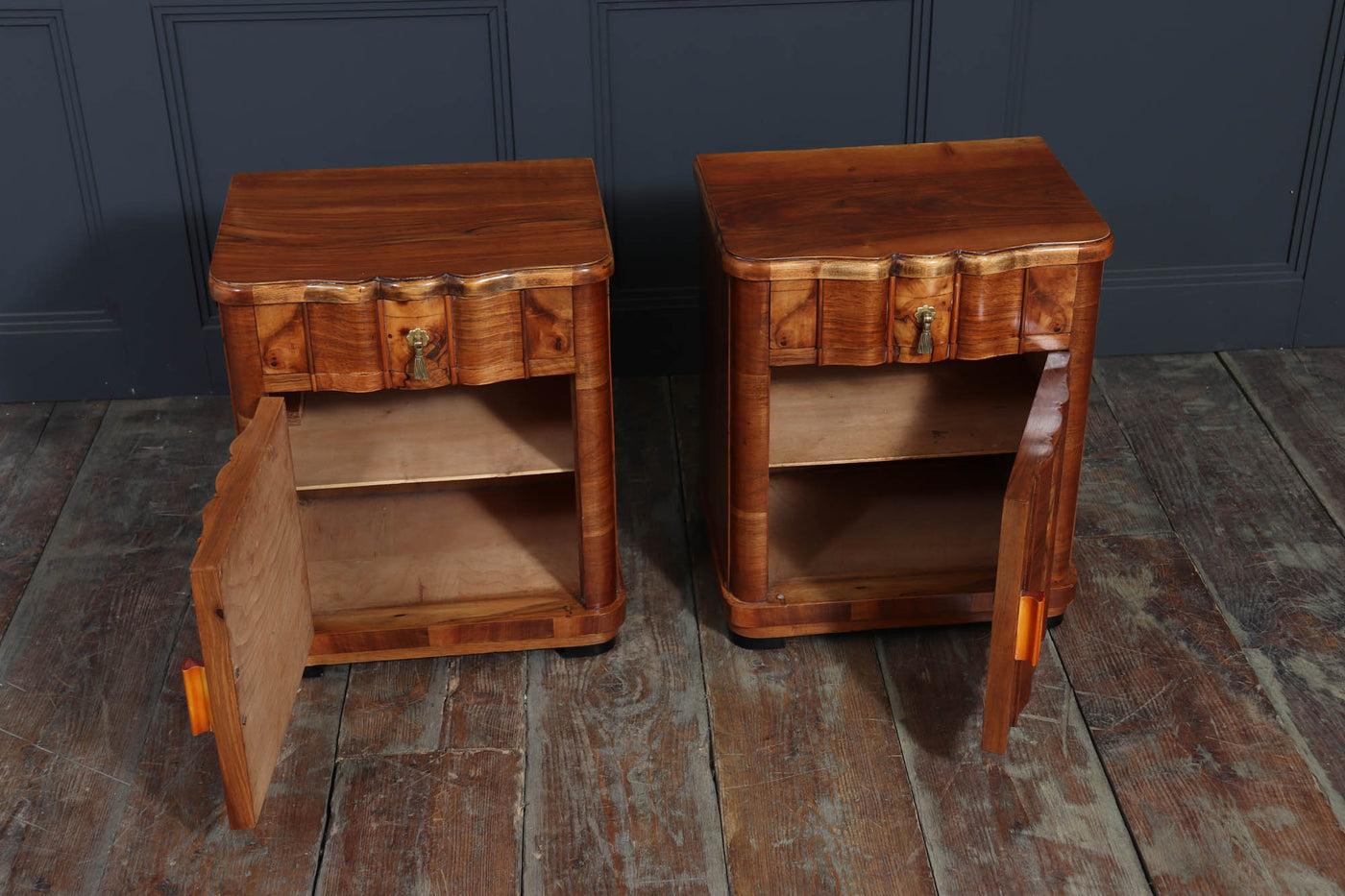 Italian Art Deco Bedside Cabinets