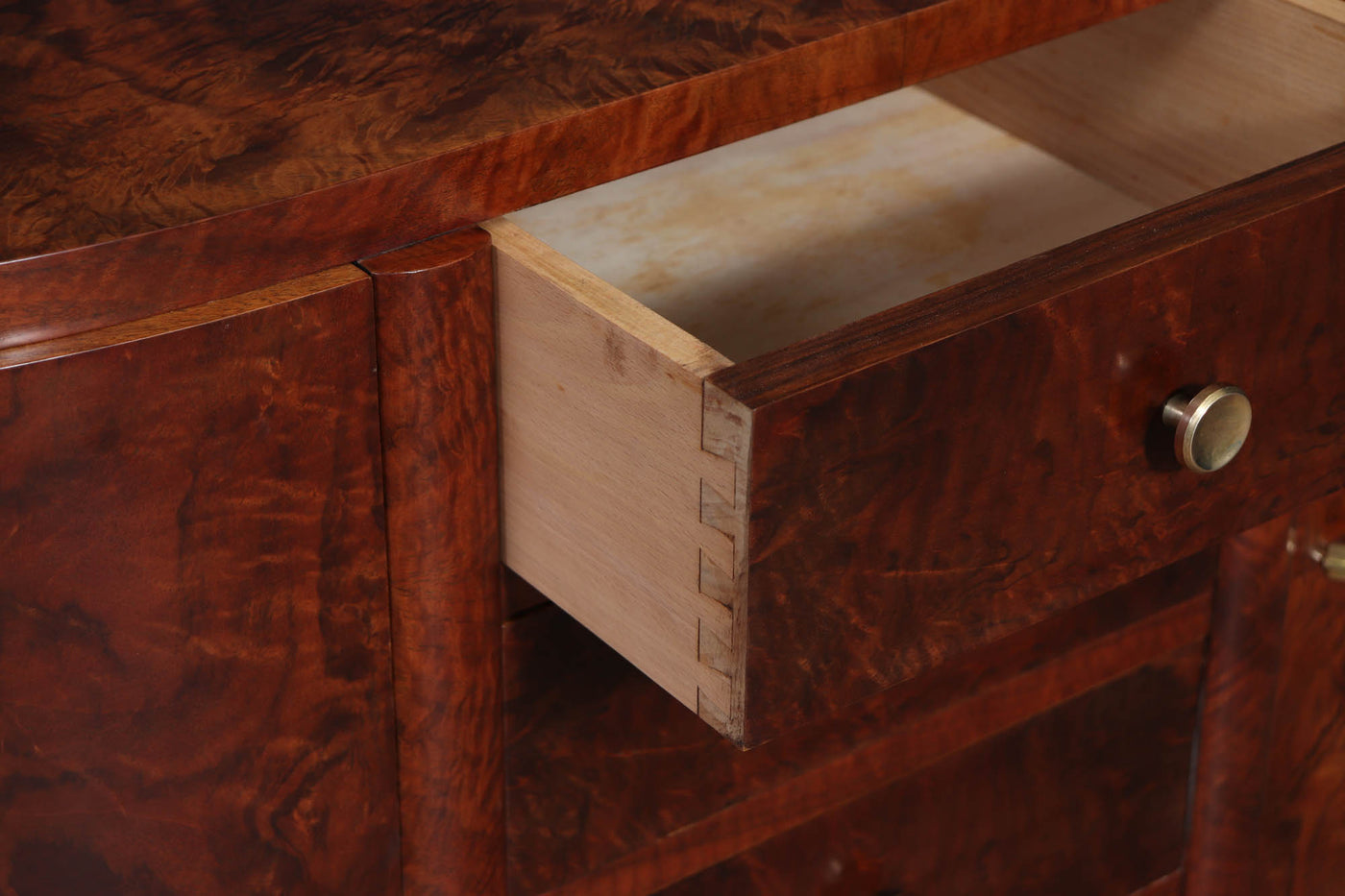 French Art Deco Small Sideboard in Walnut