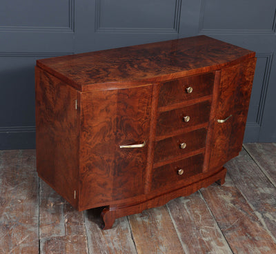 French Art Deco Small Sideboard in Walnut