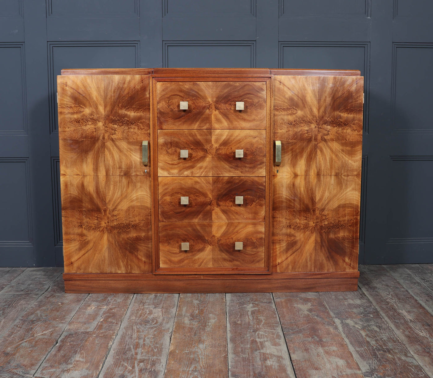 French Art Deco Walnut Sideboard