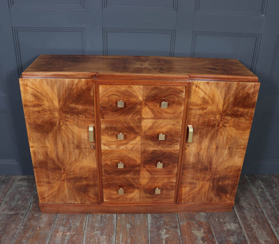 French Art Deco Walnut Sideboard