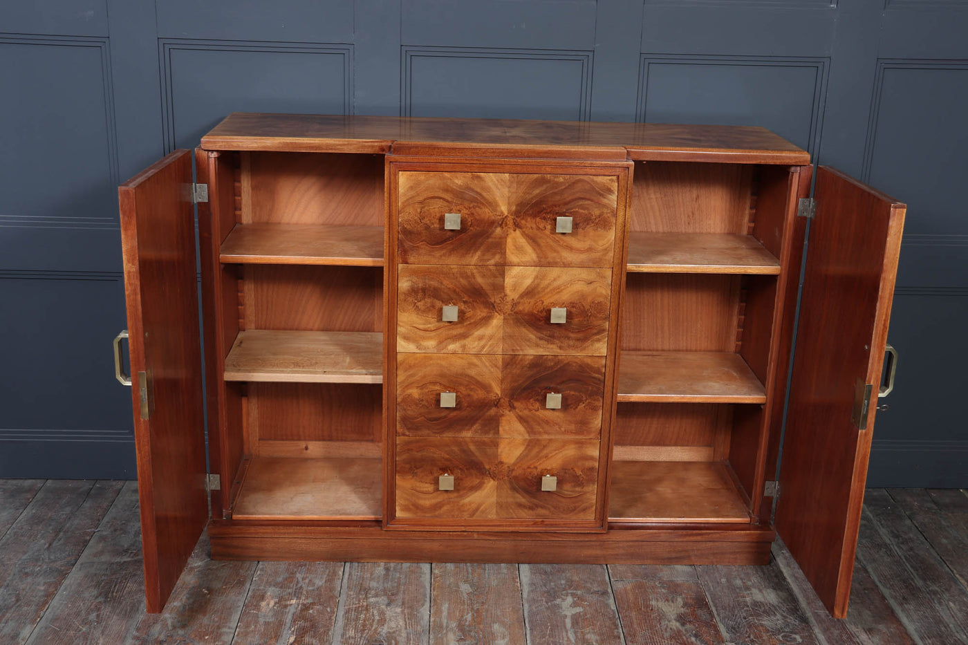 French Art Deco Walnut Sideboard