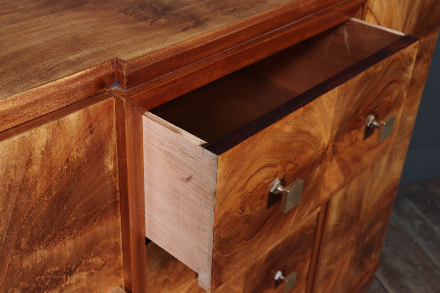 French Art Deco Walnut Sideboard