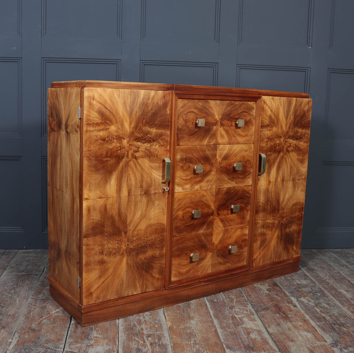 French Art Deco Walnut Sideboard