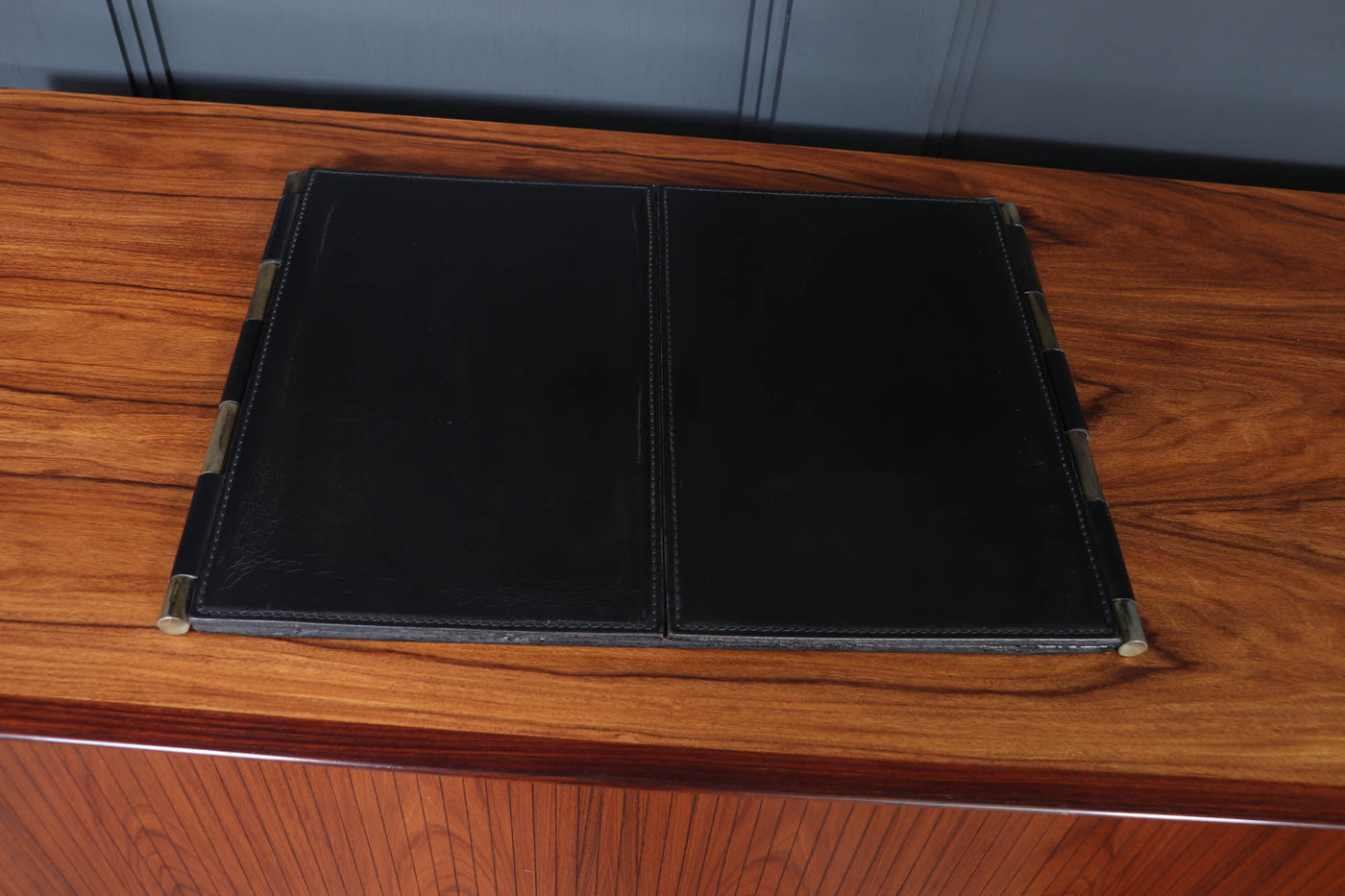 Stitched Leather Desk pad by Jacques Adnet