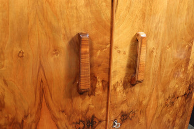 Art Deco walnut Wardrobe  handles