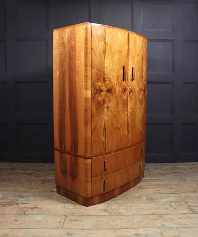 Original Art Deco Walnut Wardrobe c1930