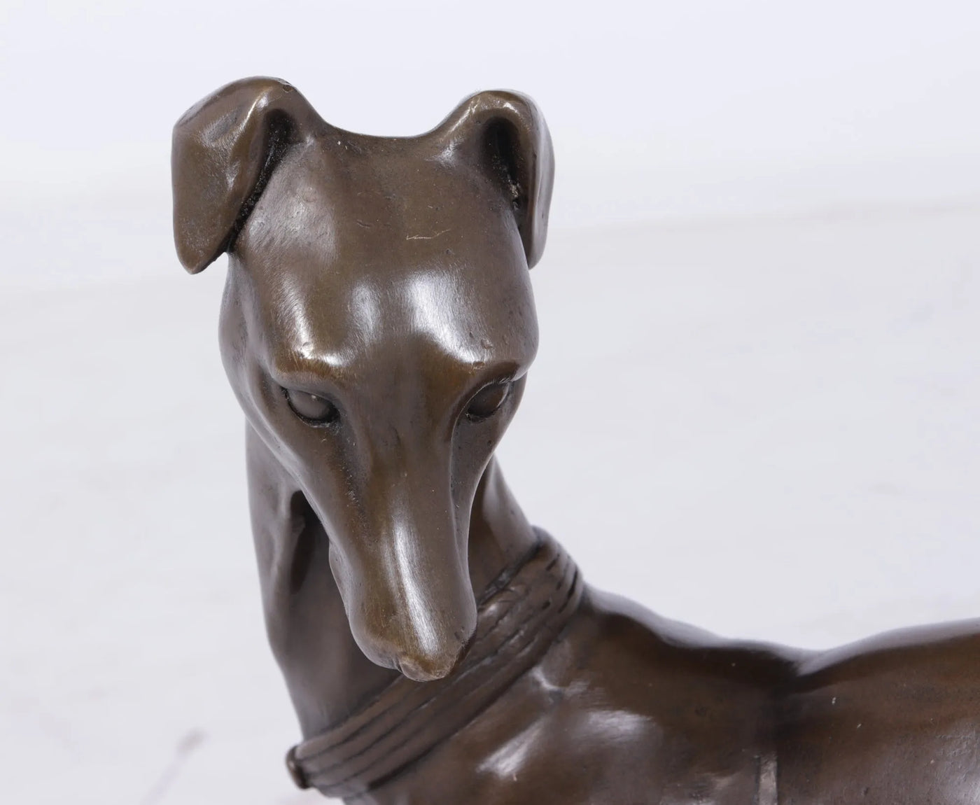 Art Deco Whippet Sculpture in Bronze by Barye