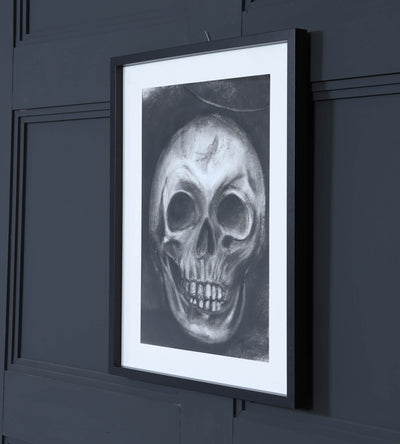 Charcoal on Paper of Skull by Thomas