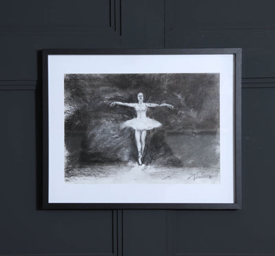 Charcoal on paper of Ballerina by Thomas