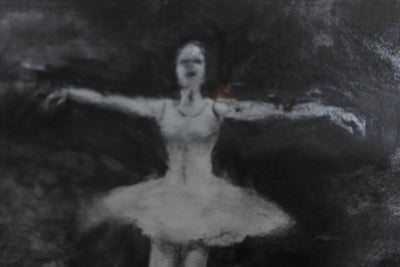 Charcoal on paper of Ballerina by Thomas