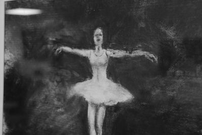 Charcoal on paper of Ballerina by Thomas