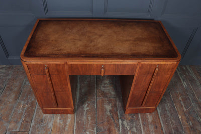 English Art Deco Desk in Walnut