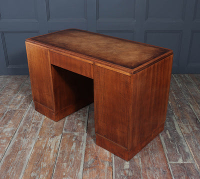 English Art Deco Desk in Walnut