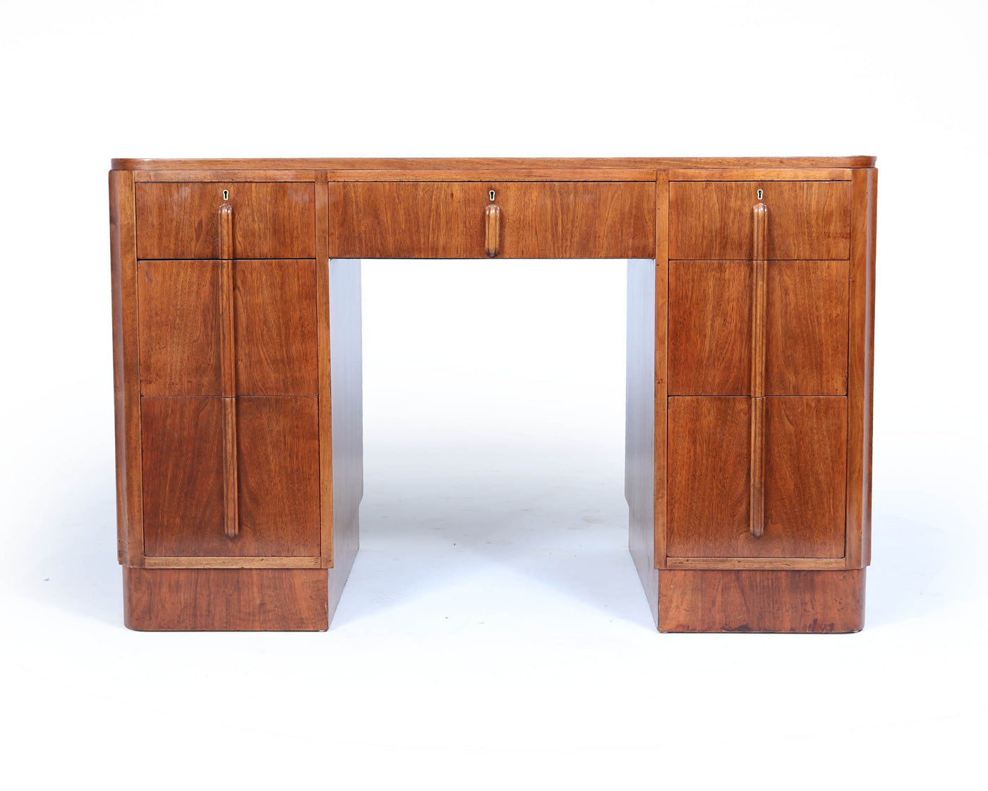 English Art Deco Desk in Walnut